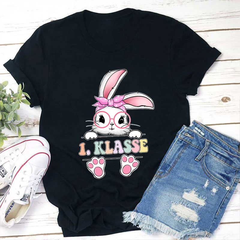 Personalisiert Ostern Hase Lehrer T-Shirt