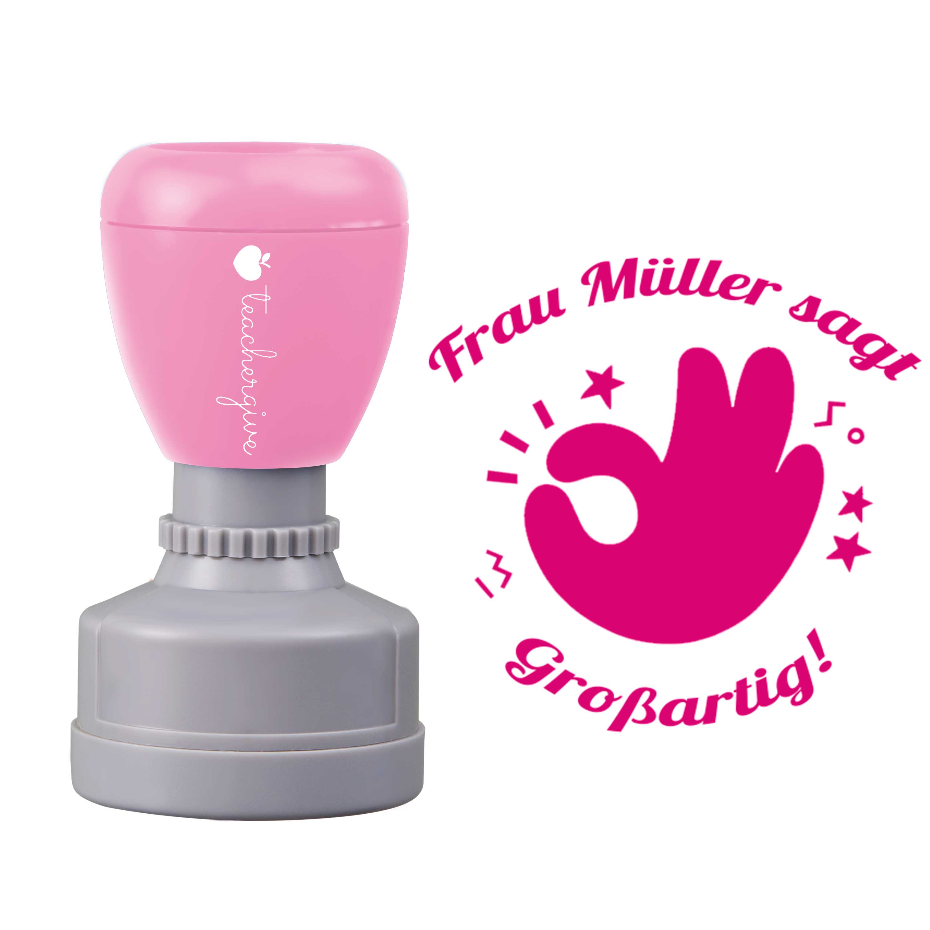 Personalisiert Name Sagt Großartig Lehrer Stempel