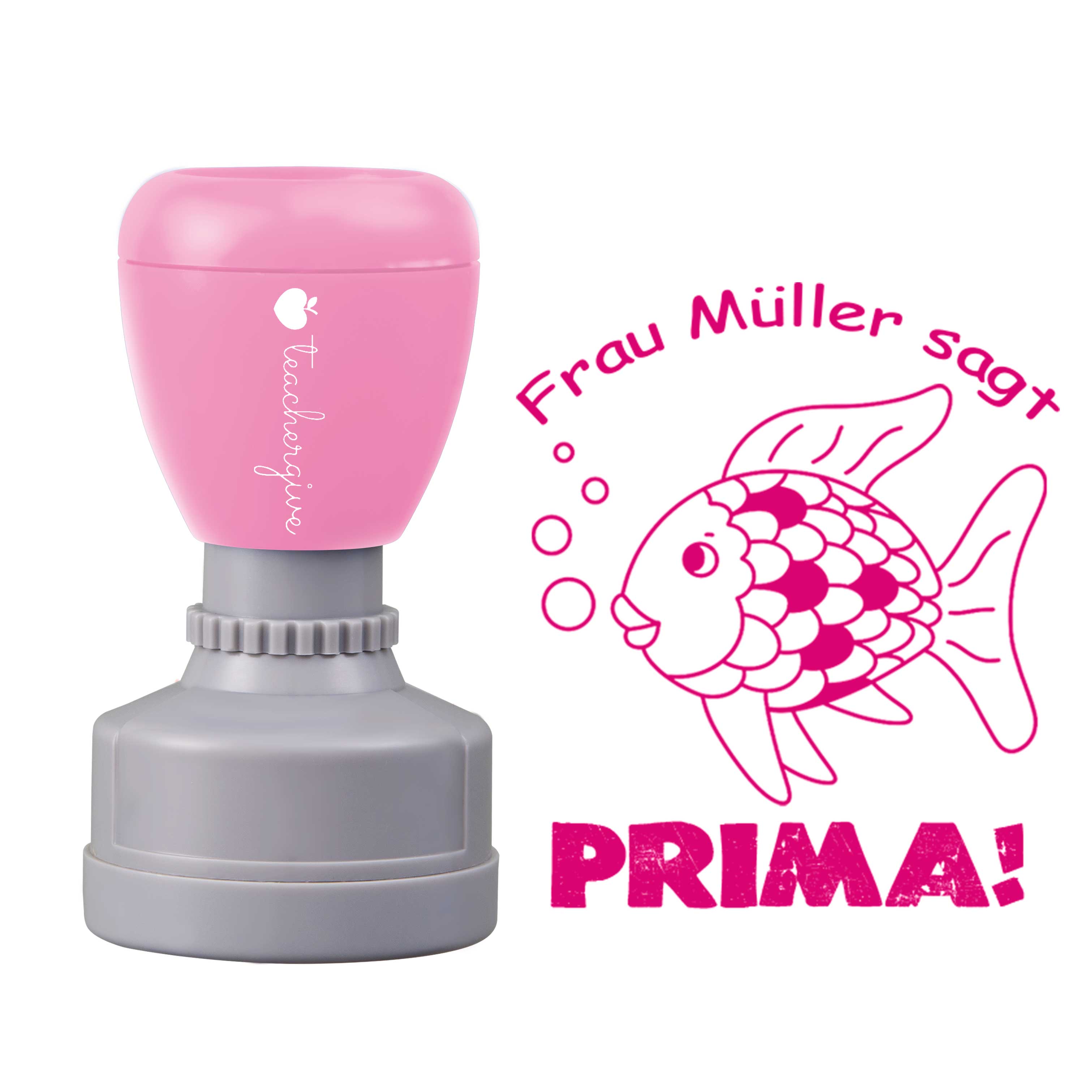 Personalisiert sagt prima Lehrer Stempel