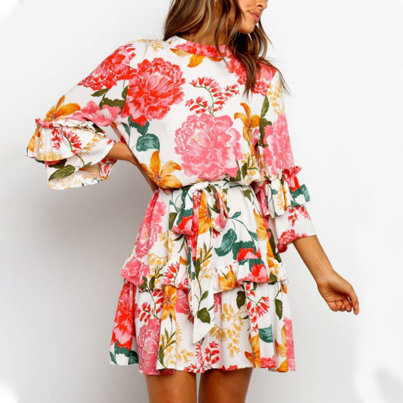 The Story Of Flowers And Leaves Summer Dress