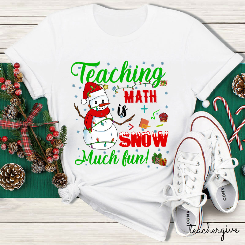 Teaching Math Is Snow Much Fun Teacher T-Shirt