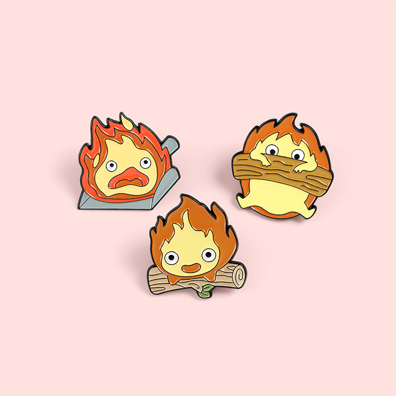 Flaming Monkey Pin Set