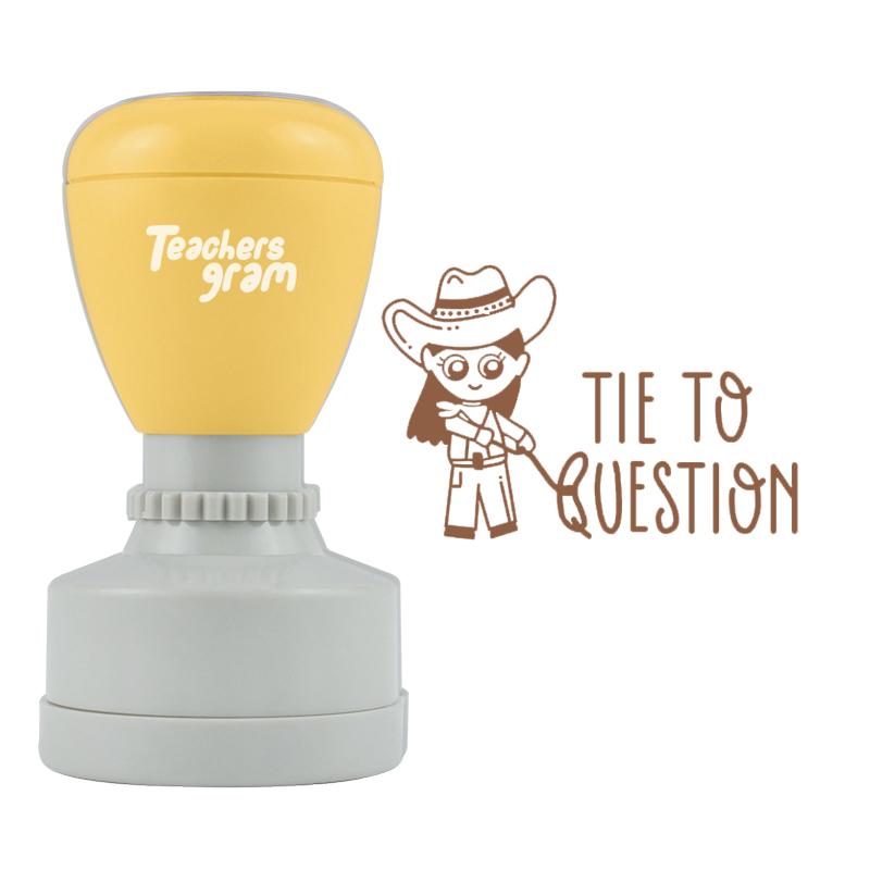 An die Frage knüpfen Lehrer Stempel