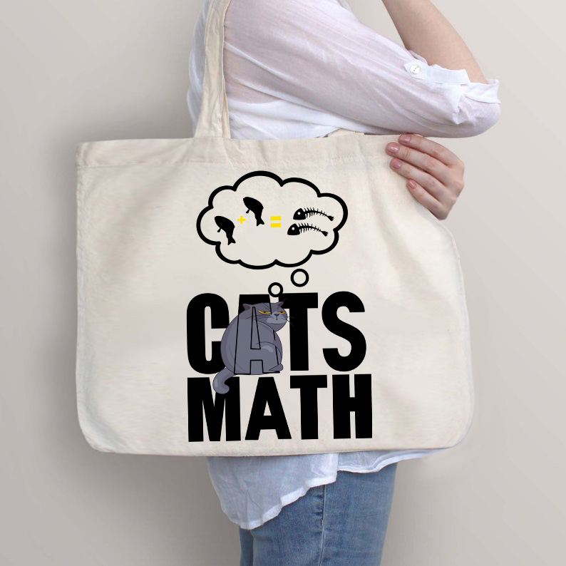 Katzen Mathe Lehrer Tragetasche mit Reißverschluss