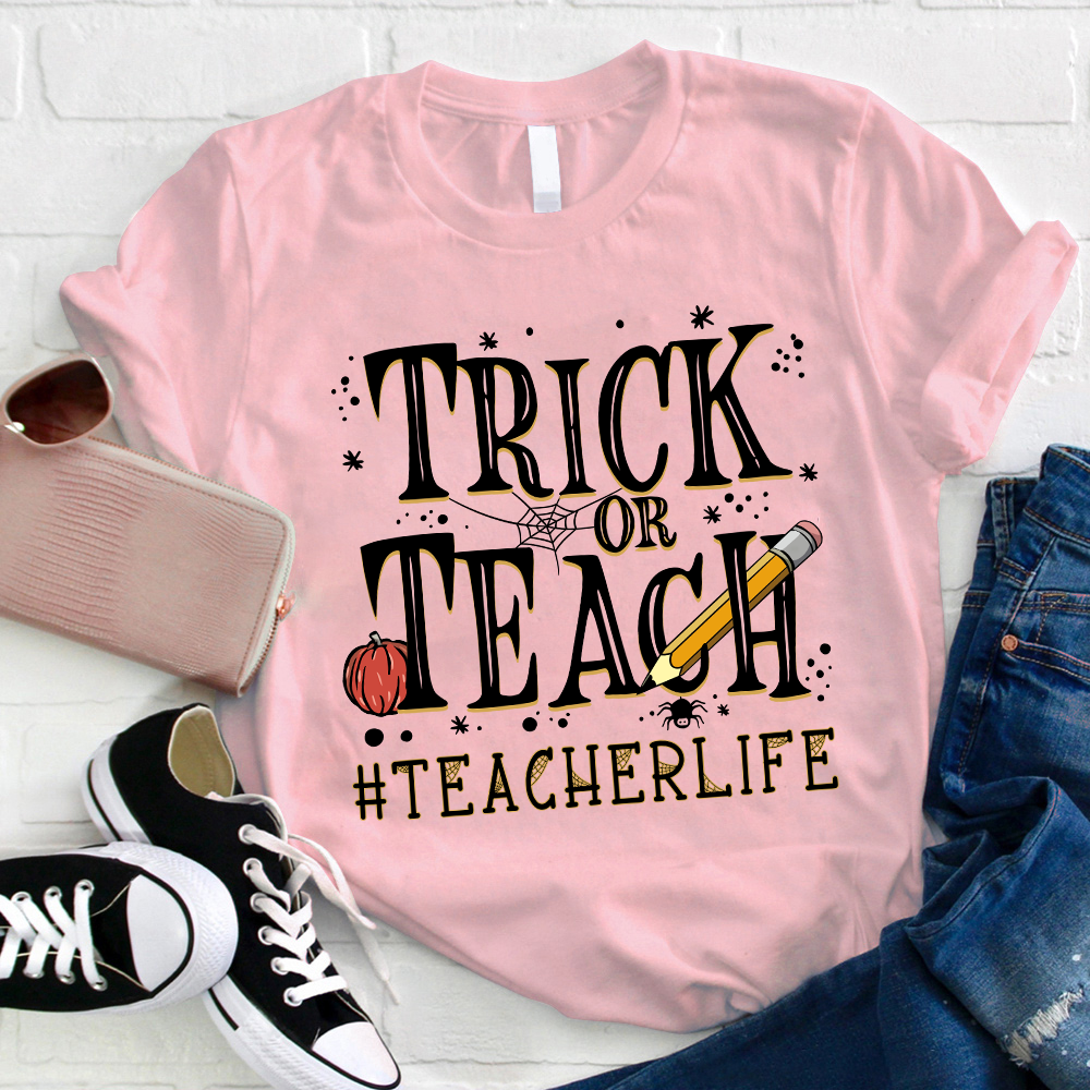 Trick Or Teach Halloween Spider T-Shirt