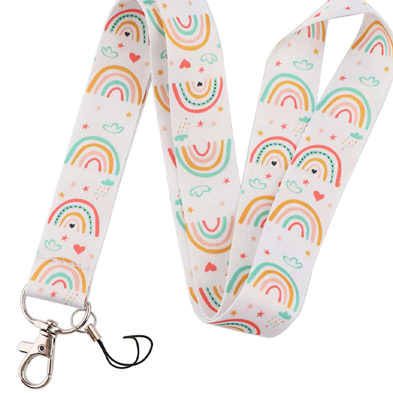 Rainbow Print Lanyard