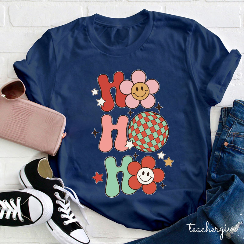 Ho Ho Ho It's Christmas Ball Time Teacher T-Shirt