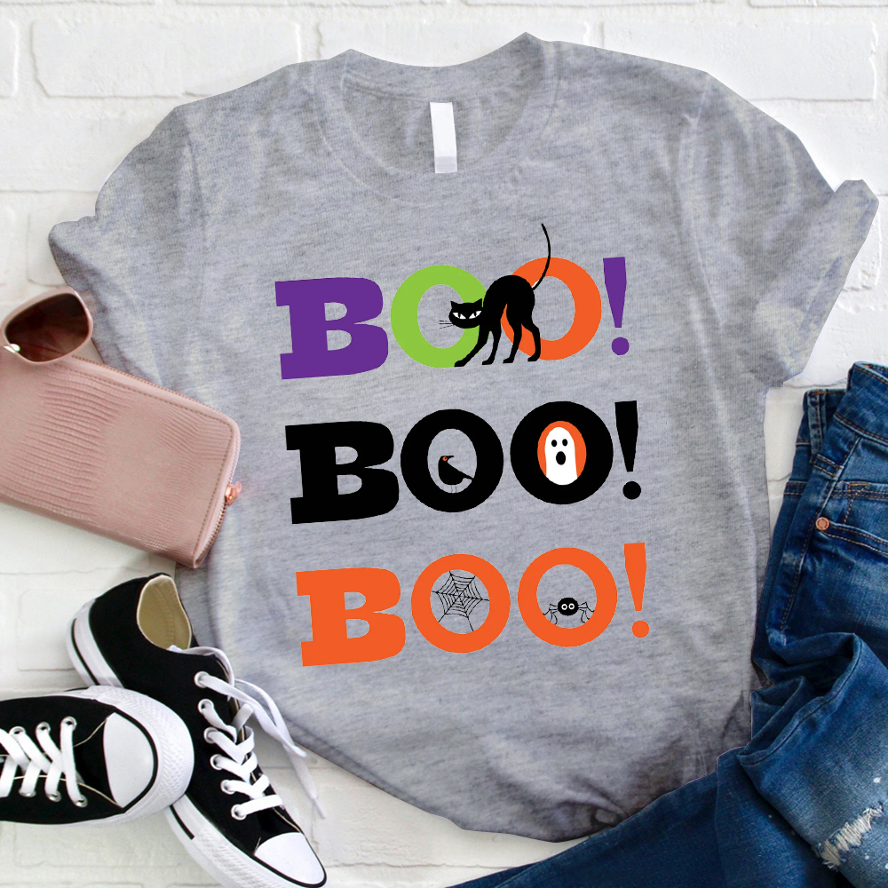 BOO BOO BOO Happy Halloween T-Shirt