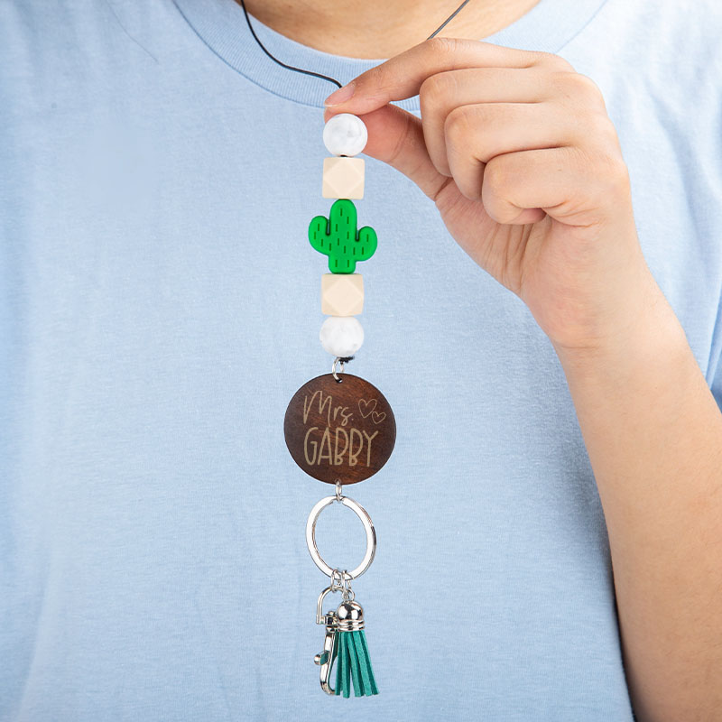 Personalized Cactus  Lanyard