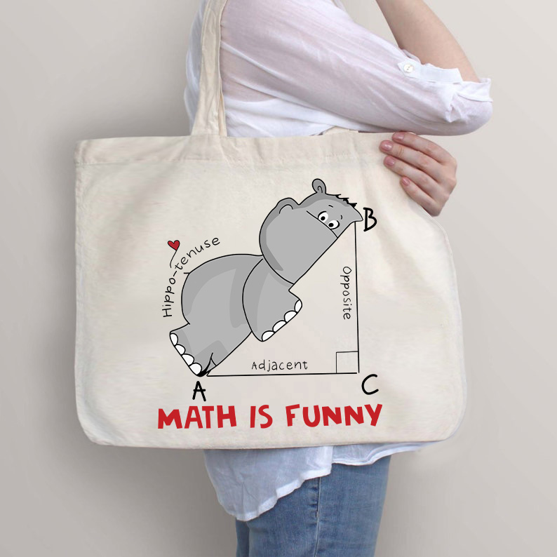 Mathe ist lustig Lehrer Tragetasche mit Reißverschluss