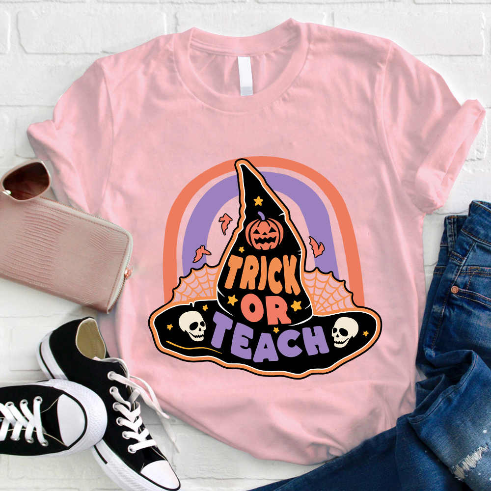 Trick Or Teach Magic Hat Teacher T-Shirt