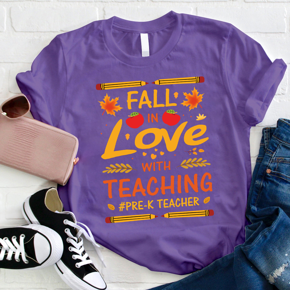 Personalized Fall In love With Teaching T-Shirt