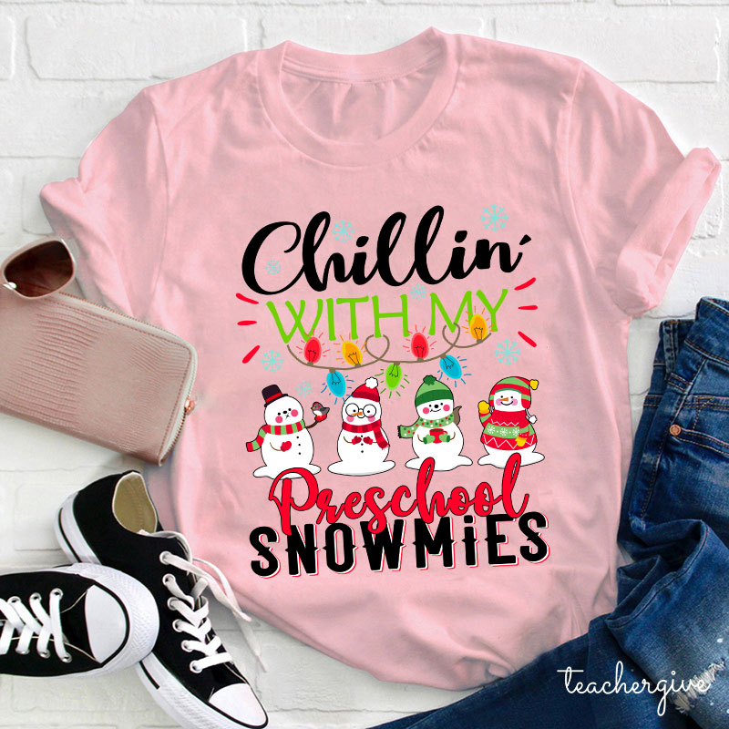 Personalized Chillin With My Snowmies Teacher T-Shirt