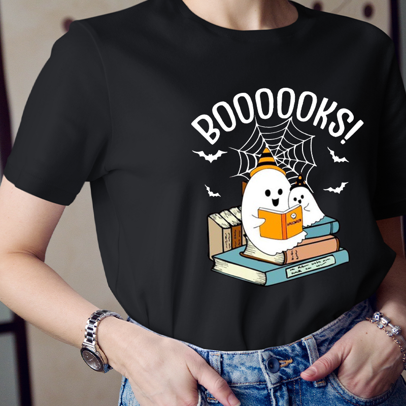 Halloween Boooooks Teacher T-Shirt