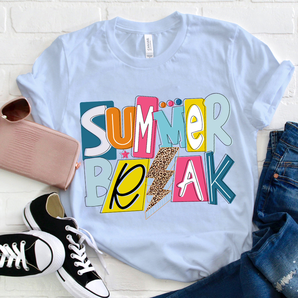 Summer Break Letter T-Shirt