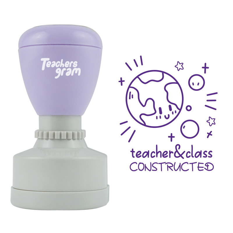 Lehrer und Klasse aufgebaut Lehrer Stempel