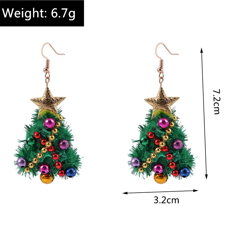 Fluffy Christmas Tree Teacher Acrylic Earrings