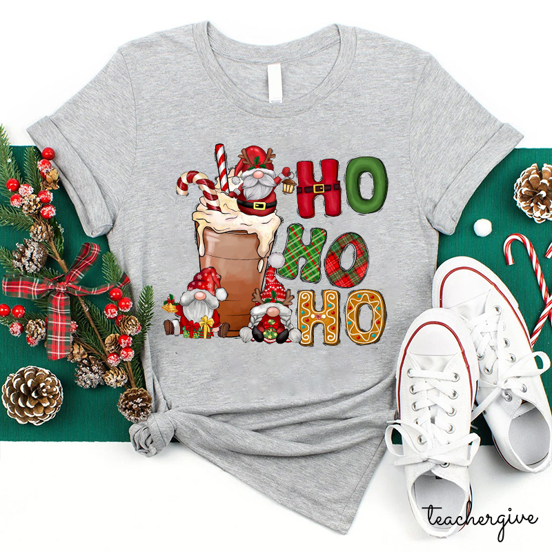 Ho Ho Ho Here Comes The Santa Teacher T-Shirt