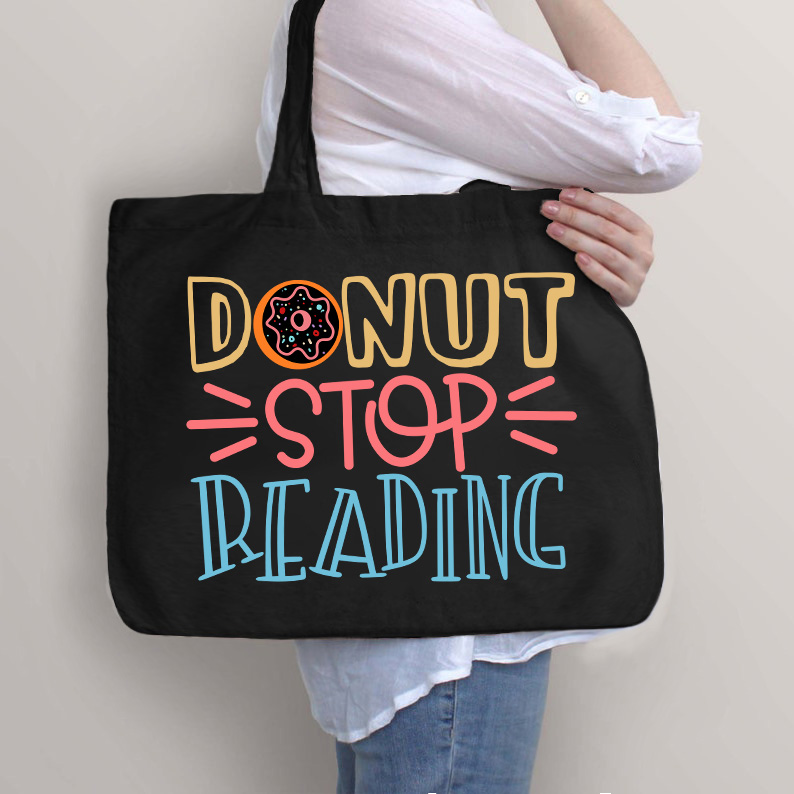 Hören Sie nicht auf zu lesen Lehrer Tragetasche mit Reißverschluss