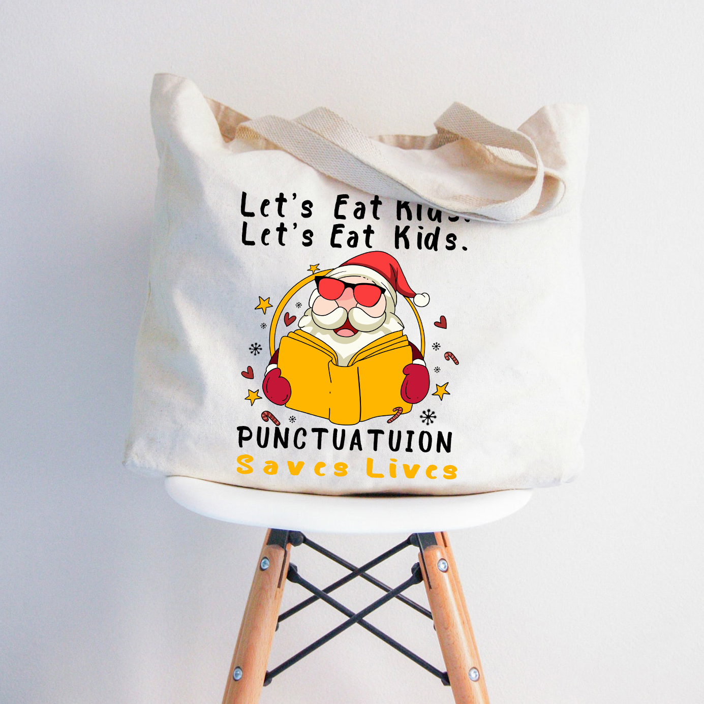 Lass uns essen Reißverschluss Tragetasche Tasche