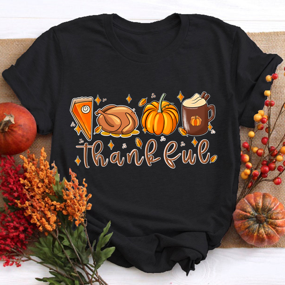 Pumpkin Spice And Turkey Teacher T-Shirt