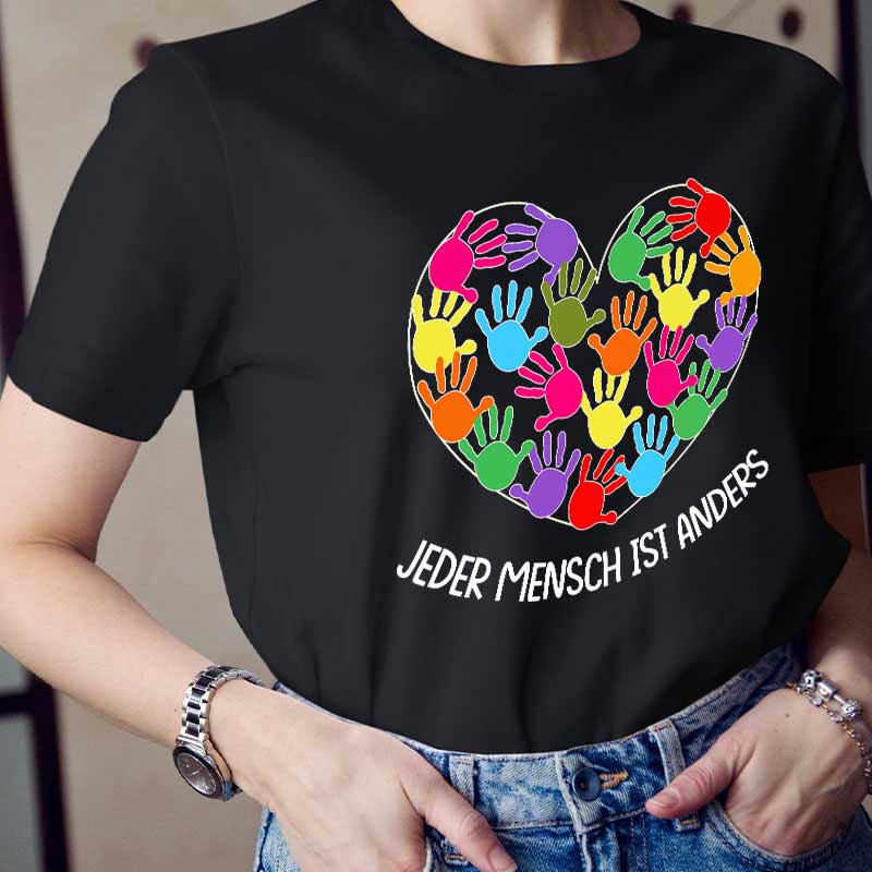 Jeder Mensch Ist Anders Lehrer T-Shirt