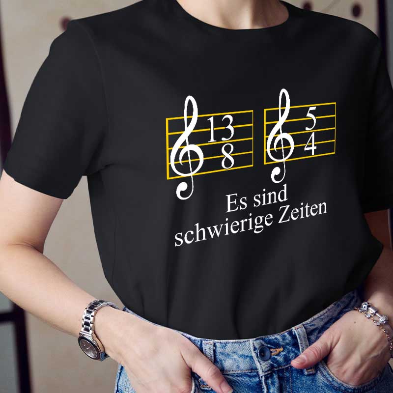 Musik Schwierige Zeiten Lehrer T-Shirt
