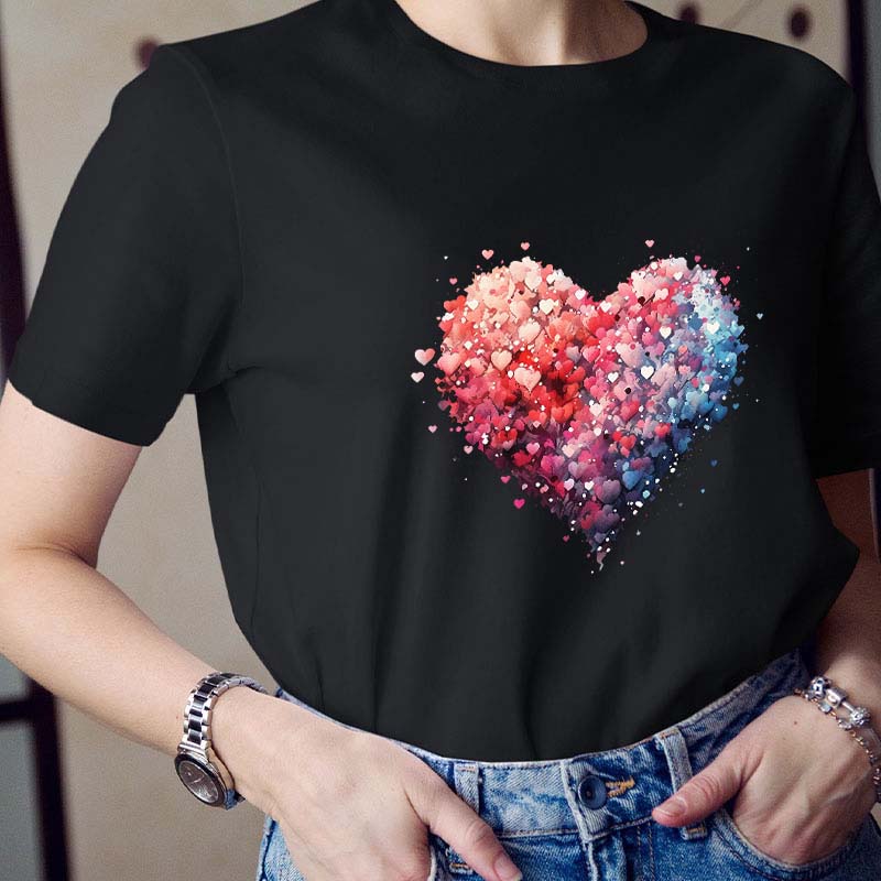 Bubble Heart Teacher T-Shirt