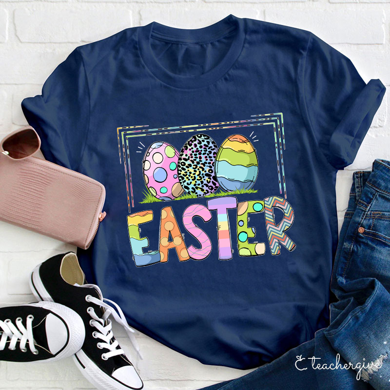 Easter Eggs Teacher T-Shirt