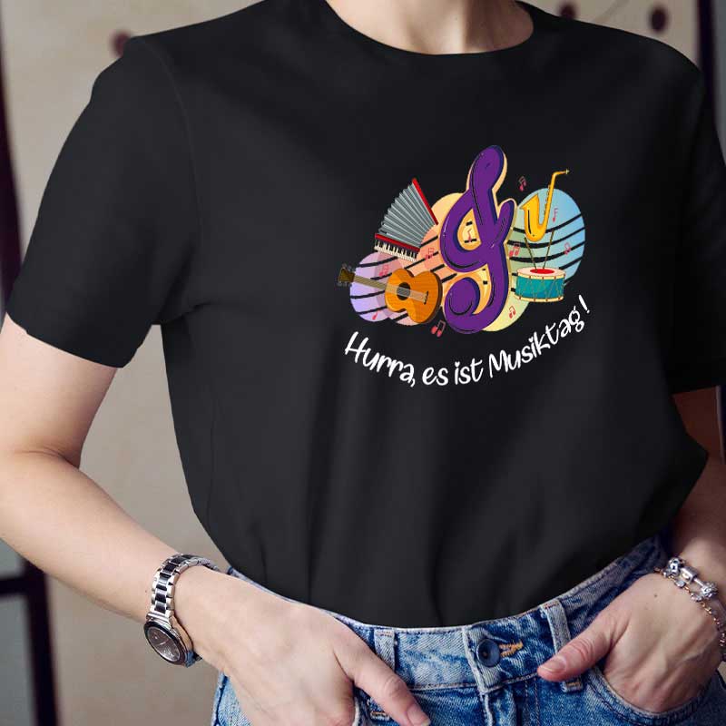Hurra Es Ist Musiktag Lehrer T-Shirt