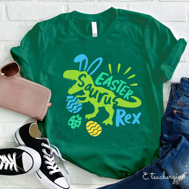 Easter Saurus Rex Teacher T-Shirt