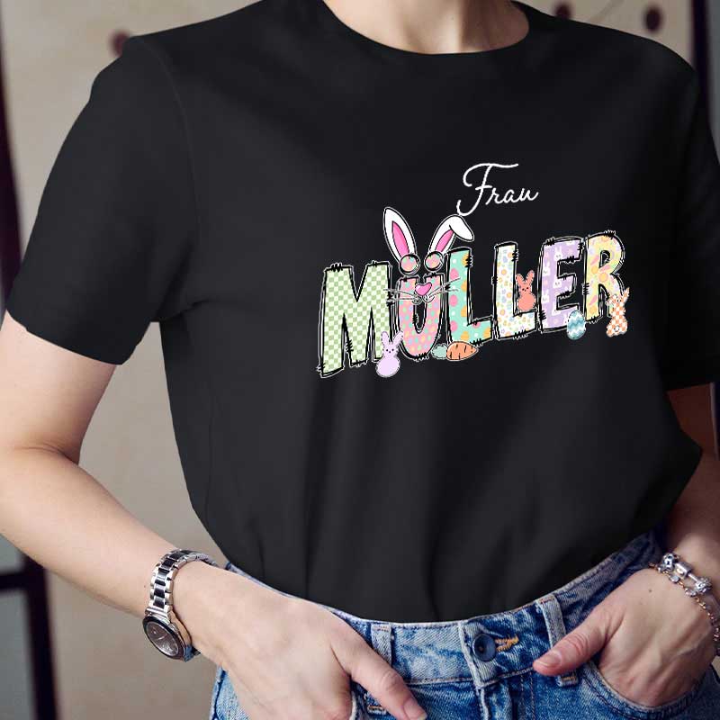 Personalisiert Ostern Name Lehrer T-Shirt