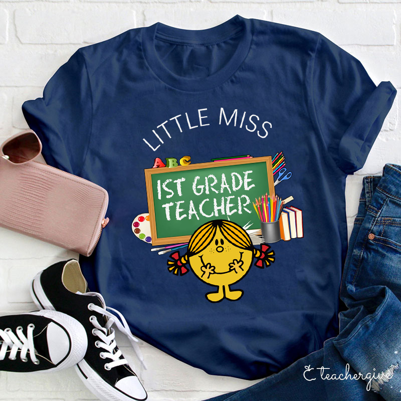 Personalized Little Miss 1st Grade Teacher T-Shirt