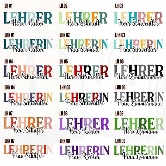 Personalisiert Name Lehrer Oder Lehrerin Tragetasche