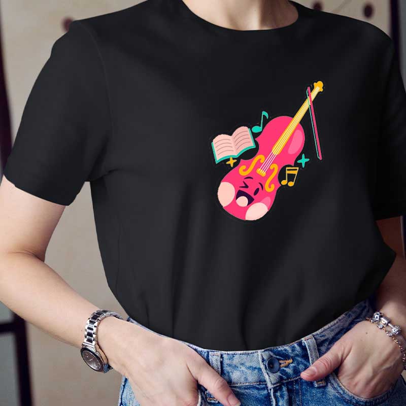 Musik Violin Spielen Lehrer T-Shirt