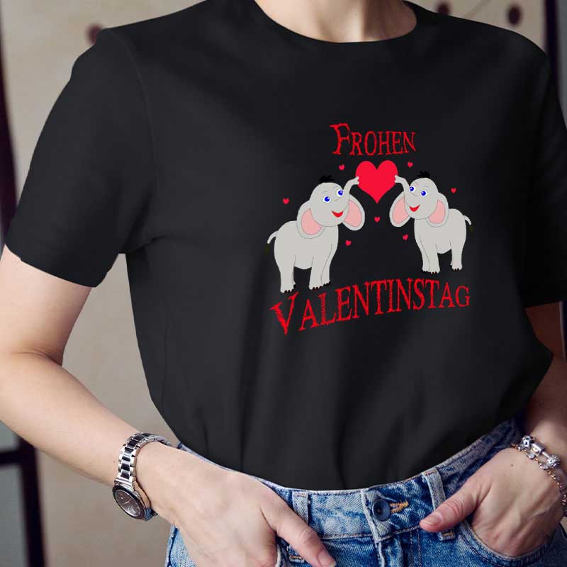 Elefanten Frohen Valentinstag Lehrer T-Shirt
