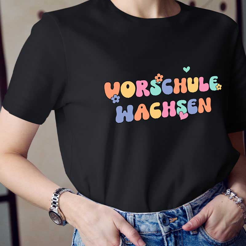Personalisiertes Vorschule Wachsen Lehrer T-Shirt