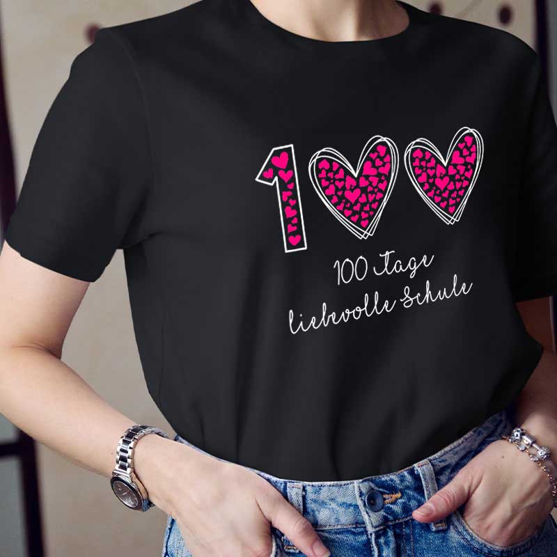 100 Tage Liebevolle Schule Lehrer T-Shirt