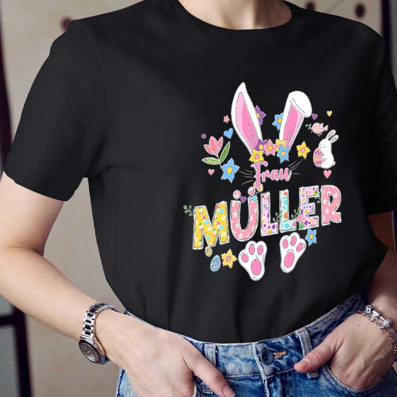 Personalisiert Ostern Name Lehrer T-Shirt