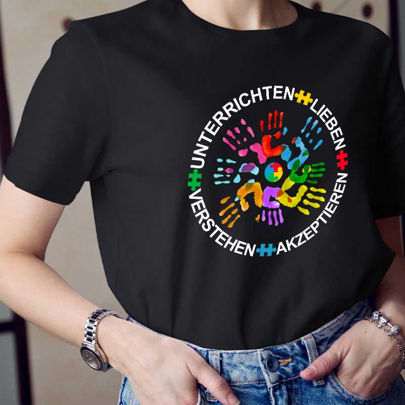 Unterrichten Lieben Verstehen Akzeptieren Lehrer T-Shirt