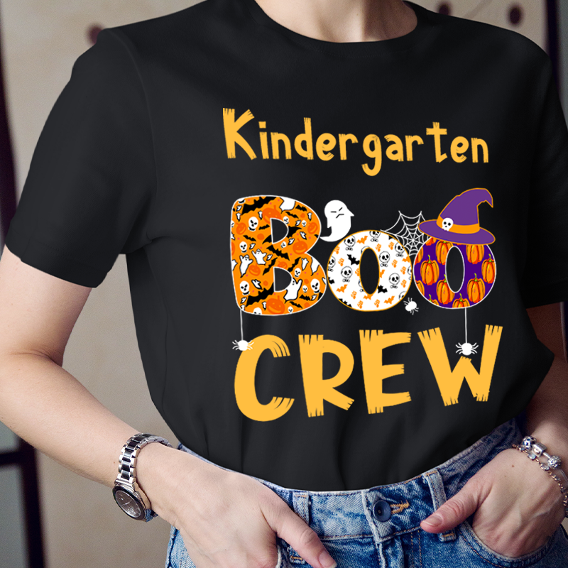 Personalized Kindergarten Boo Crew T-Shirt