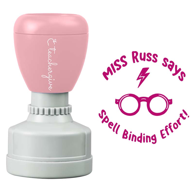 Personalized Spell Binding Effort Teacher Stamp