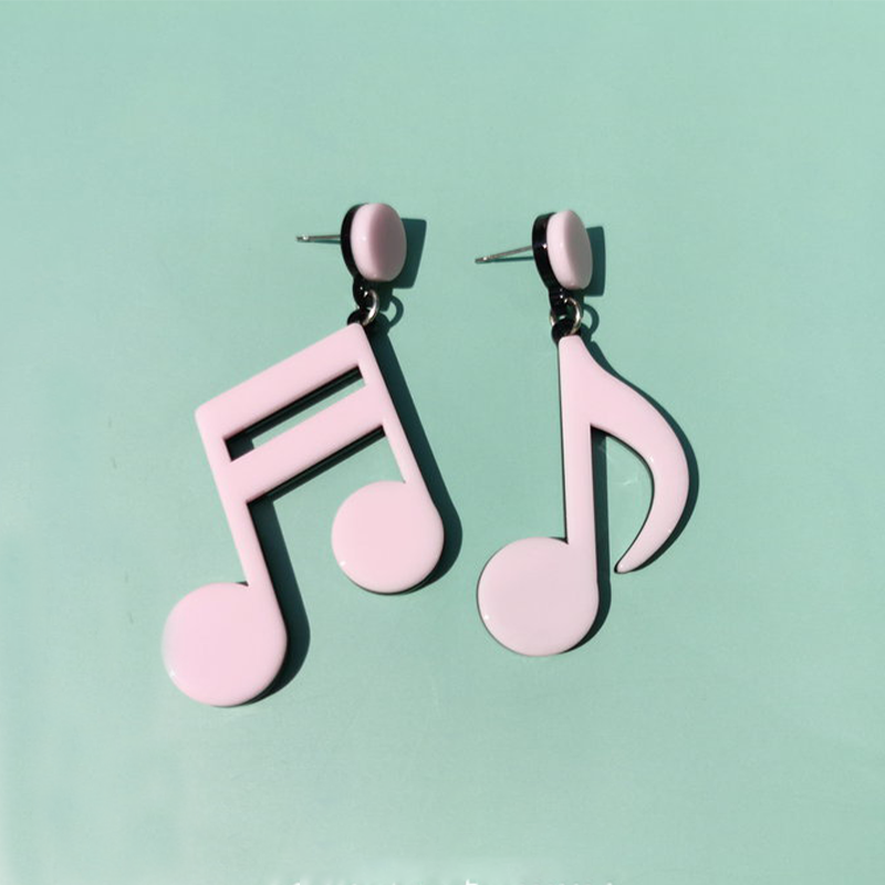 Multicolor Music Notes  Acrylic Earrings