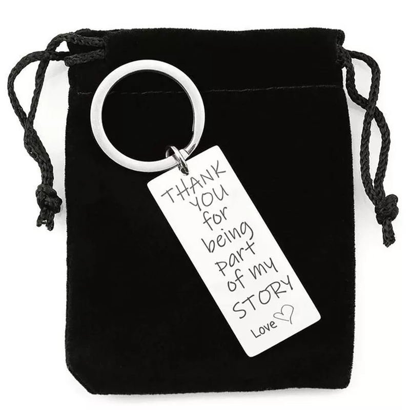 Personalized Thank You For Being Part Of My Story Keychain