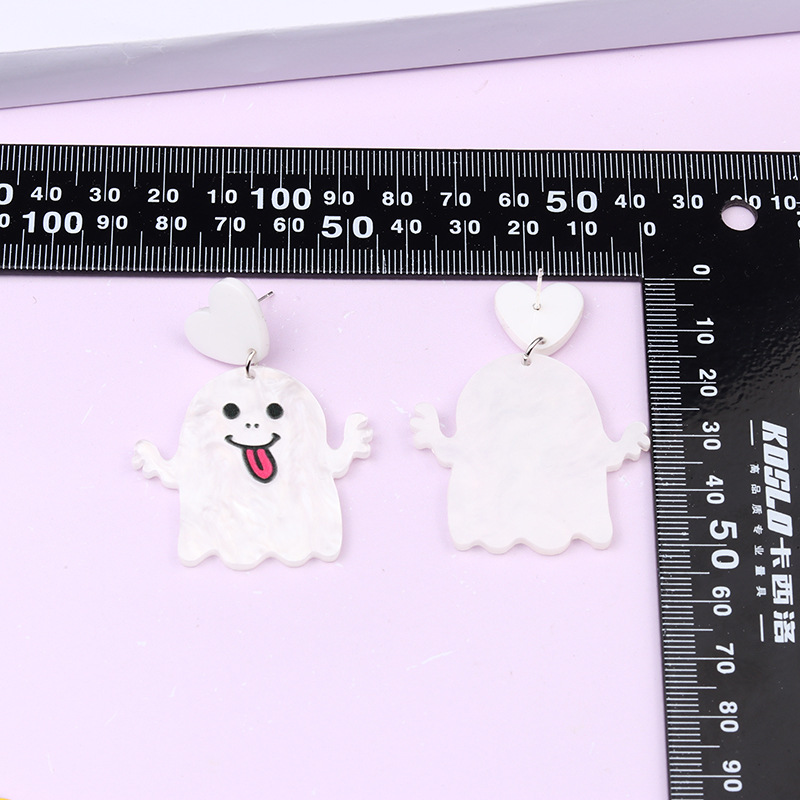 Halloween Adorable Ghost Acrylic Earrings