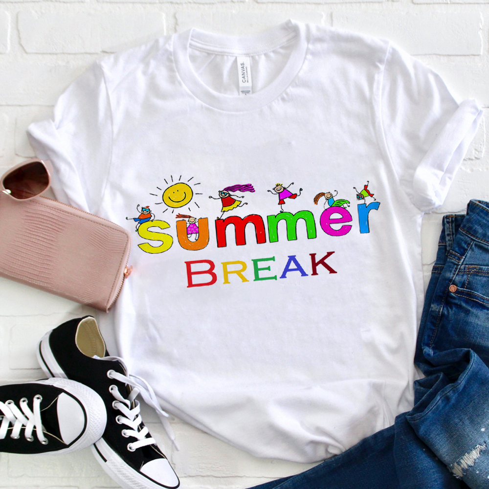 Summer Break Cartoon Men T-Shirt