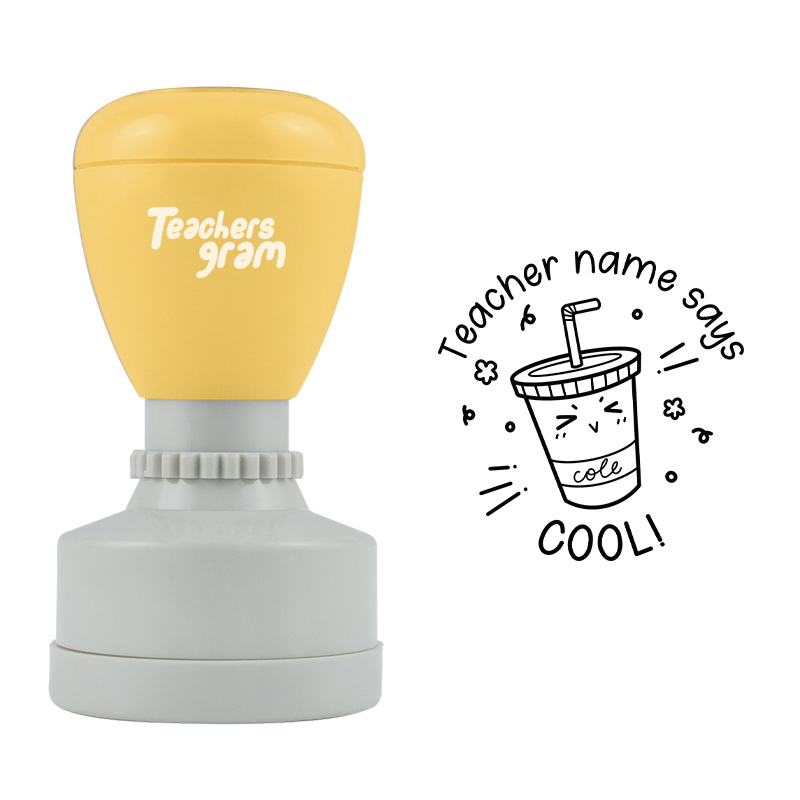 Personalized Teacher Says COOL Stamp