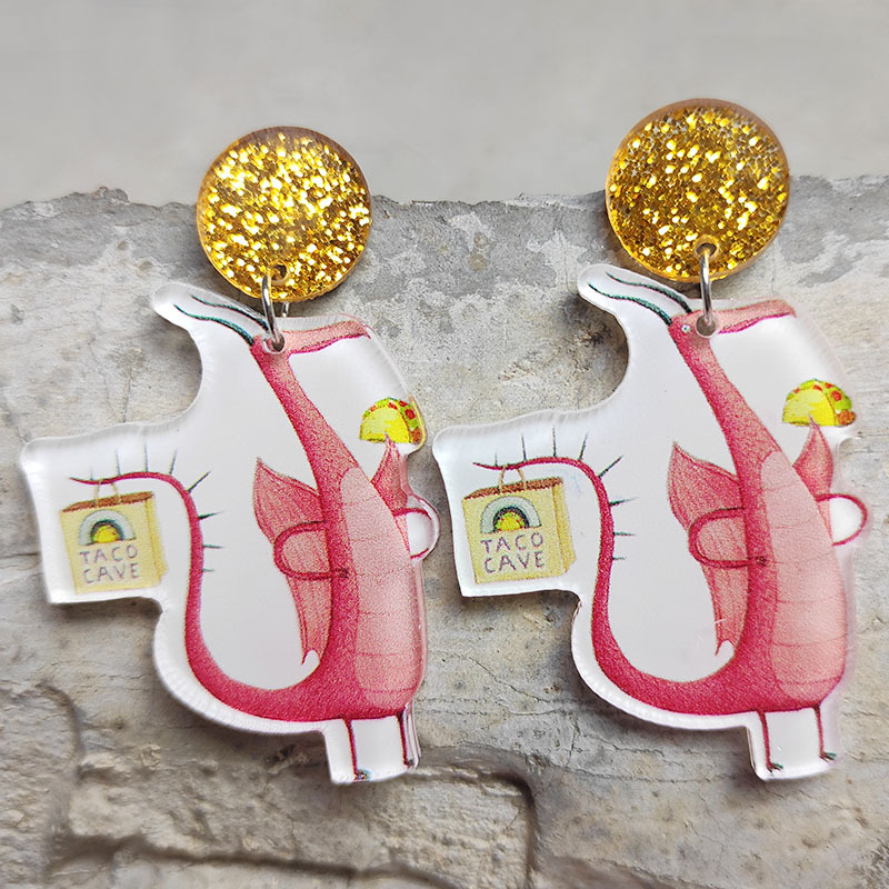 Taco Cave Teacher Acrylic Earrings