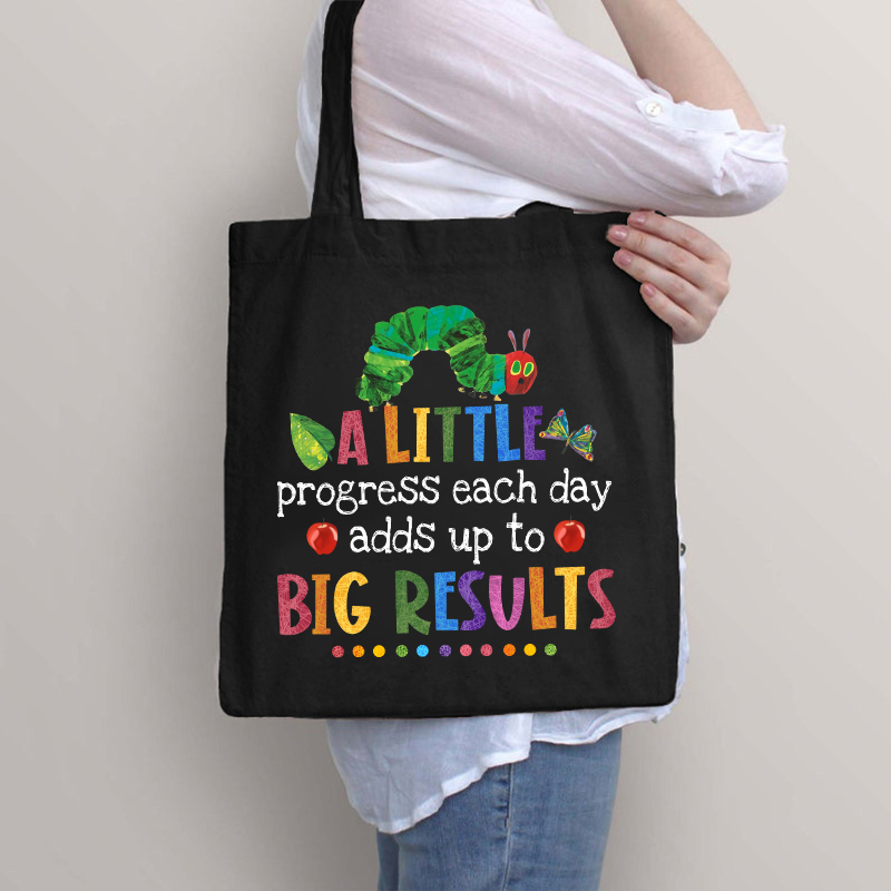 A Little Progress Adds Up To Big Results Tote Bag