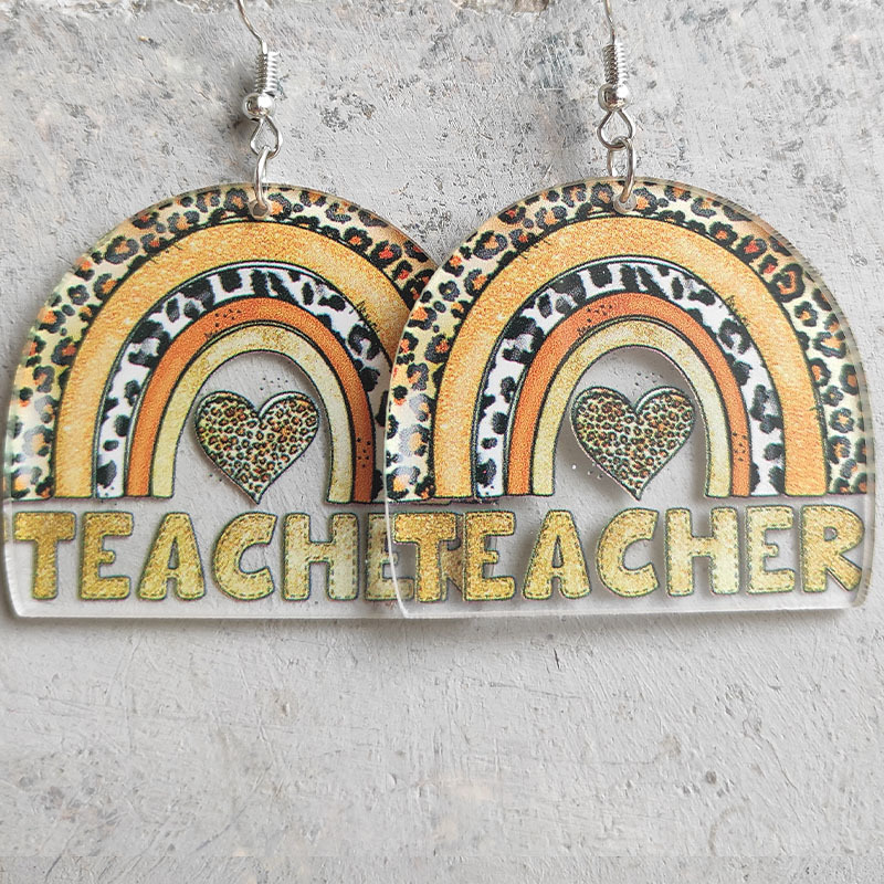 Leopard Print Teaching Cute Earrings